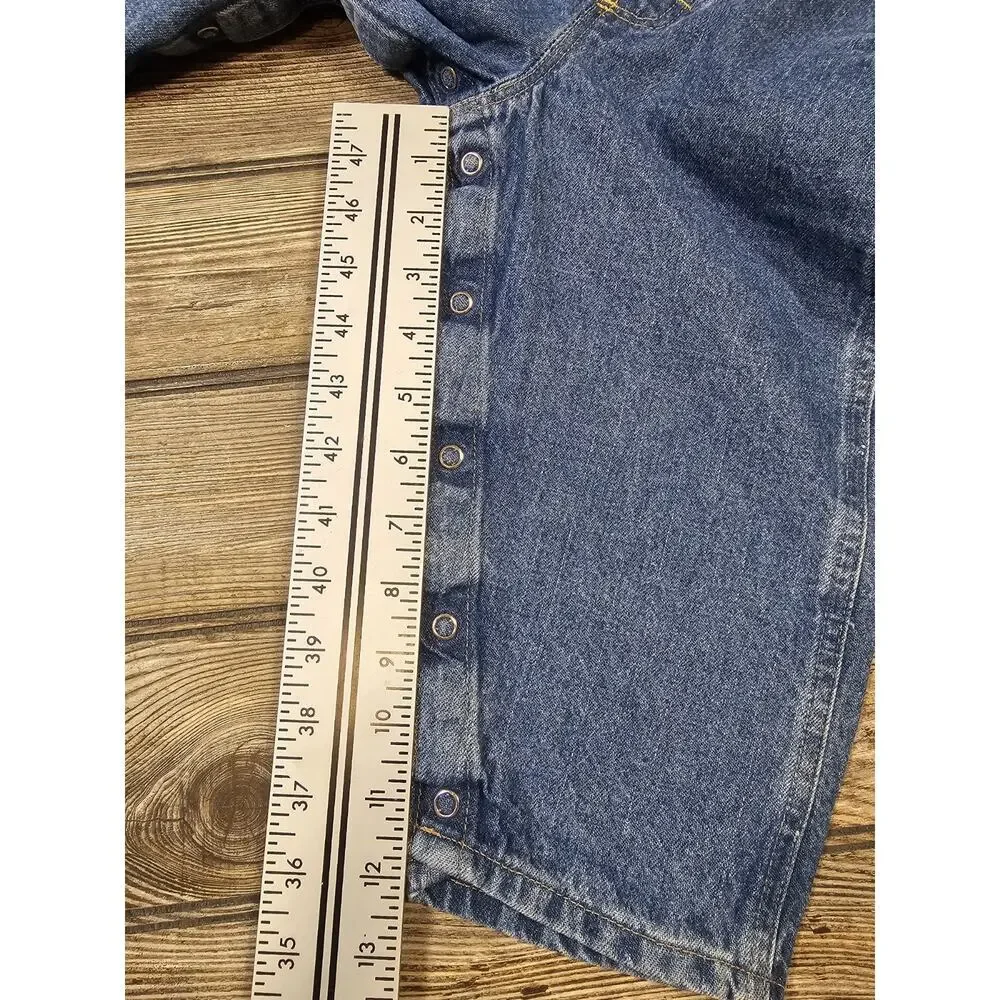 Vintage OshKosh B'Gosh Denim Carpenter Overalls 3 Toddler Vestbak Snap Legs